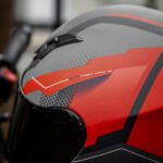 Capacete x11 Trust Pro Transit c/viseira Extra Cinza/Vermelho fsc 60 - Image 4