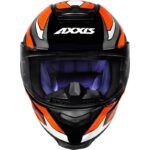 Capacete Axxis Eagle Power Brilho Preto/Laranja/Cinza Tam. 56s - Image 5