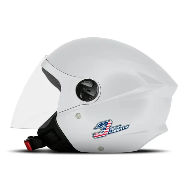 Capacete New Liberty Three Elite Branco Brilhante Tamanho 56