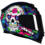 Capacete Axxis Eagle Skull Brilho Preto/Azul 60l501013006 - Image 4