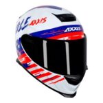 Capacete Axxis Eagle Independence Branco/Azul/Vermelho - Image 2