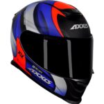 Capacete Axxis Eagle Tecno fosco Preto Com Vermelho e Azul Tam.58 - Image 4