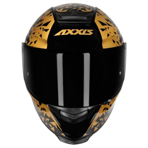 Capacete Axxis Eagle Breaking Brilho Preto/Dourado tam.58/m 501022005 - Image 5