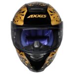 Capacete Axxis Eagle Breaking Brilho Preto/Dourado tam.58/m 501022005 - Image 6