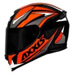 Capacete Axxis Eagle Power Brilho Preto/Laranja/Cinza Tam. 60l