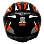 Capacete Axxis Eagle Power Brilho Preto/Laranja/Cinza Tam. 60l - Image 3
