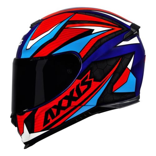 Capacete Axxis Eagle Power Brilho Azul/vermelho Tam. 58