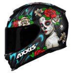 Capacete Axxis Eagle Catrina Fosco Preto/Azul/Vermelho 56/s