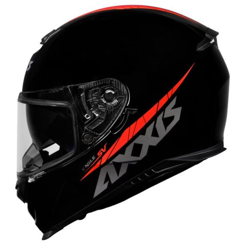 Capacete Axxis Eagle SV Solid Brilho Preto/Vermelho 56s