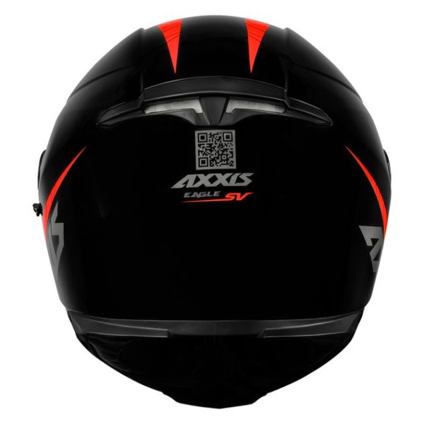 Capacete Axxis Eagle SV Solid Brilho Preto/Vermelho 56s - Image 3