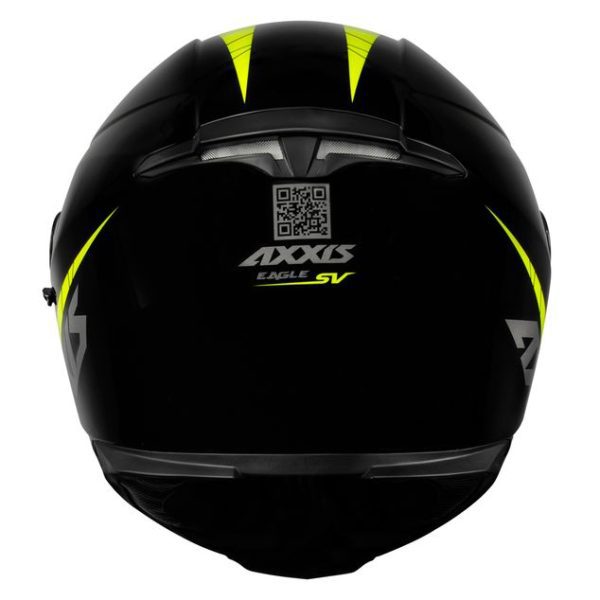 Capacete Axxis Eagle SV Solid Brilho Preto/Amarelo Tam.58m - Image 3