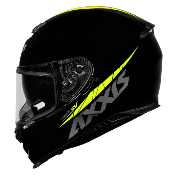 Capacete Axxis Eagle SV Solid Brilho Preto/Amarelo Tam. 56s