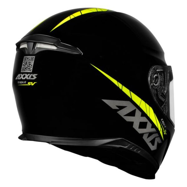 Capacete Axxis Eagle SV Solid Brilho Preto/Amarelo Tam. 56s - Image 4