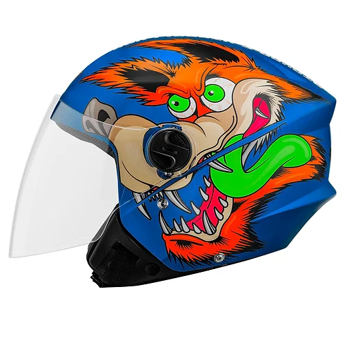 Capacete  New Liberty Three Coyote Azul Fosco 58