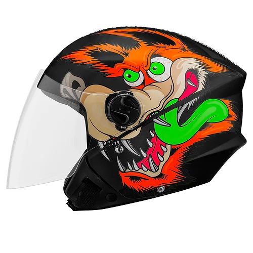 Capacete Tork New Liberty Three Coyote Preto-Fosco 56