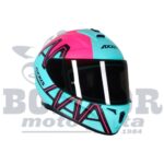 Capacete Axxis Draken Dekers Fosco Azul Tiffany/Rosa 56s - Image 5