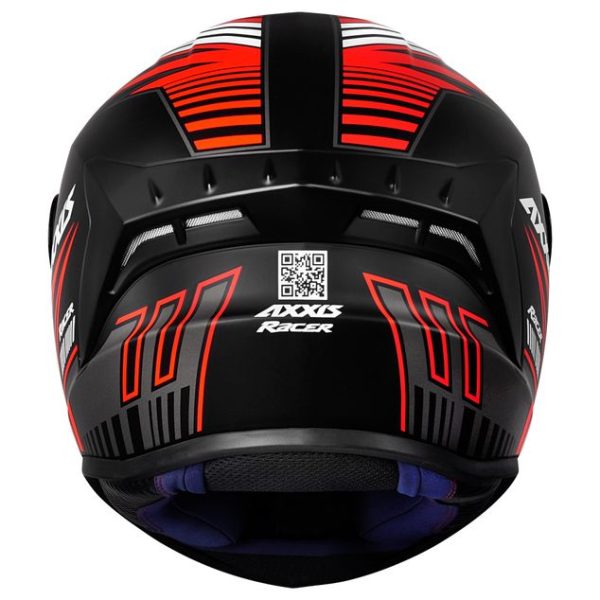 Capacete Axxis Draken Racer Fosco Preto/Verm/Cinza Tam. 56/s - Image 3