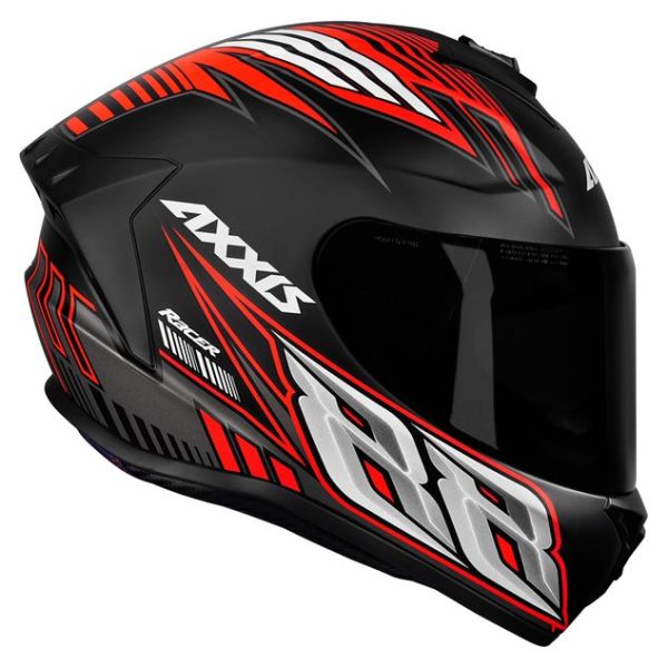 Capacete Axxis Draken Racer Fosco Preto/Verm/Cinza Tam. 56/s - Image 5