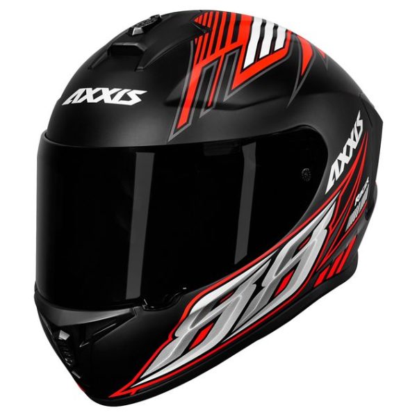 Capacete Axxis Draken Racer Fosco Preto/Verm/Cinza Tam. 56/s - Image 9