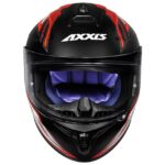 Capacete Axxis Draken Racer Fosco Preto/Verm/Cinza Tam. 58/m - Image 8
