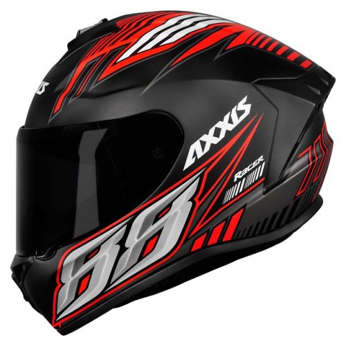 Capacete Axxis Draken Racer Fosco Preto/Verm/Cinza Tam. 56/s