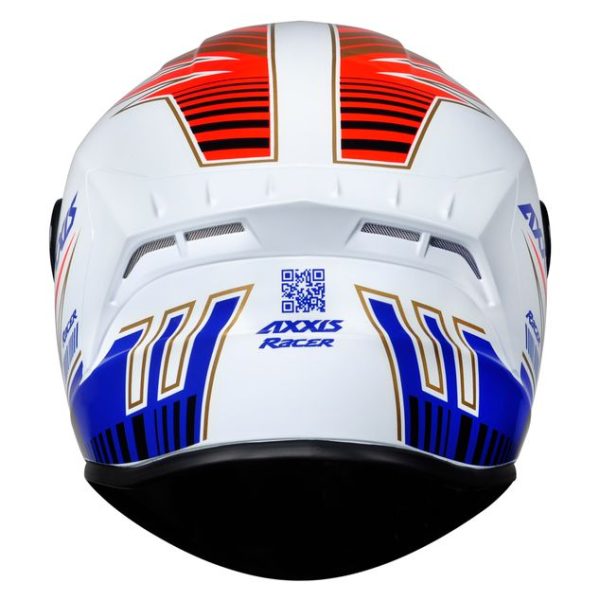 Capacete Axxis Draken Racer Gloss Branco/Vermelho/Azul 54xs - Image 3