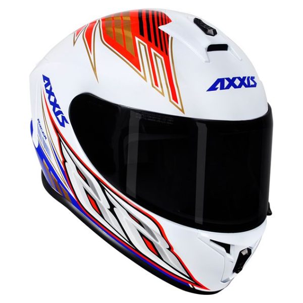 Capacete Axxis Draken Racer Gloss Branco/Vermelho/Azul 54xs - Image 6