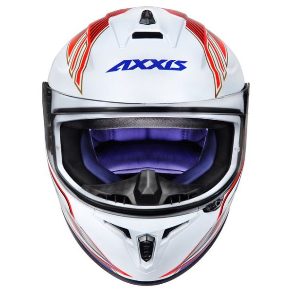 Capacete Axxis Draken Racer Gloss Branco/Vermelho/Azul 54xs - Image 8