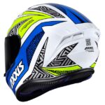 Capacete Axxis Draken Tracer Branco/Azul/Cinza Tamanho 60l - Image 9