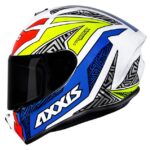 Capacete Axxis Draken Tracer Branco/Azul/Cinza Tamanho 60l