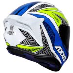 Capacete Axxis Draken Tracer Branco/Azul/Cinza Tamanho 60l - Image 8
