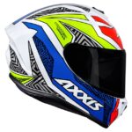 Capacete Axxis Draken Tracer Branco/Azul/Cinza Tamanho 60l - Image 2