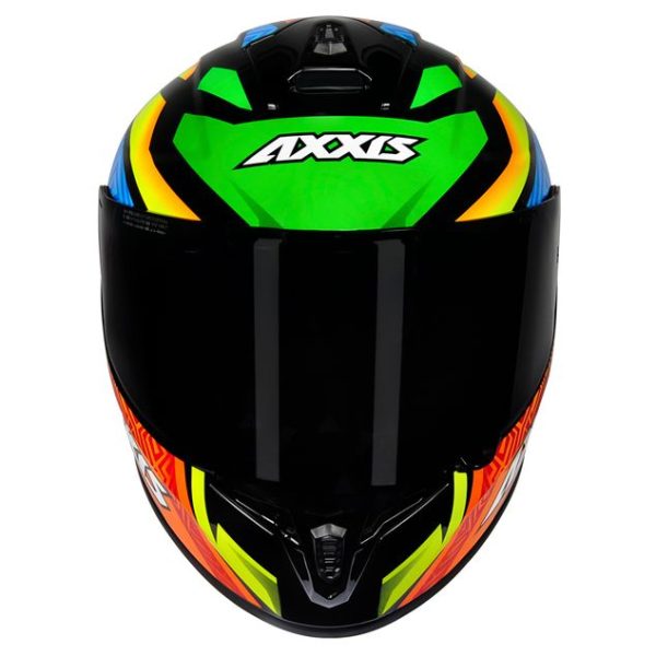 Capacete Axxis Draken Tracer Brilho Preto/laranja/Azul 58/m - Image 7