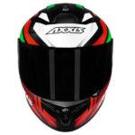Capacete Axxis Draken Tracer Fosco Preto/Vermelho/Verde tam. 58/m - Image 3