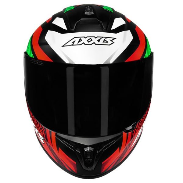 Capacete Axxis Draken Tracer Fosco Preto/Vermelho/Verde tam. 58/m - Image 3