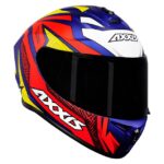 Capacete Axxis Draken Tracer Fosco Azul/Vermelho/Amarelo tam. 58m - Image 4