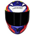 Capacete Axxis Draken Tracer Fosco Azul/Vermelho/Amarelo tam. 58m - Image 5