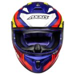Capacete Axxis Draken Tracer Fosco Azul/Vermelho/Amarelo tam. 58m - Image 2