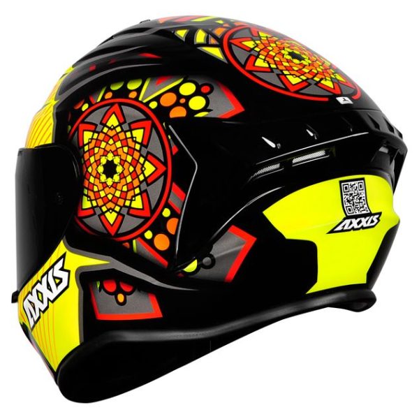 Capacete Axxis Draken Mystic Gloss Preto/Amarelo Tam 58 m - Image 2