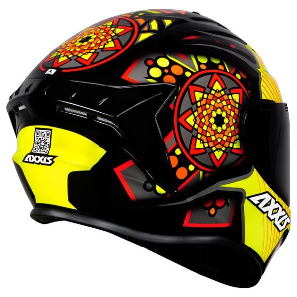 Capacete Axxis Draken Mystic Gloss Preto/Amarelo Tam 58 m - Image 4