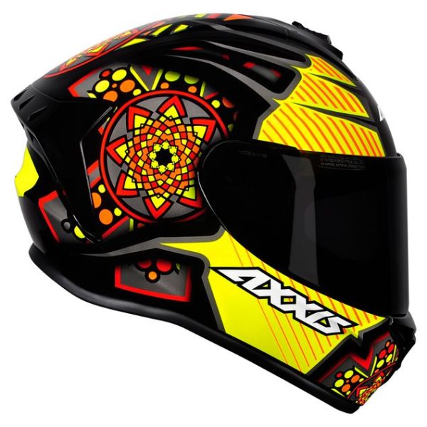 Capacete Axxis Draken Mystic Gloss Preto/Amarelo Tam 58 m - Image 5