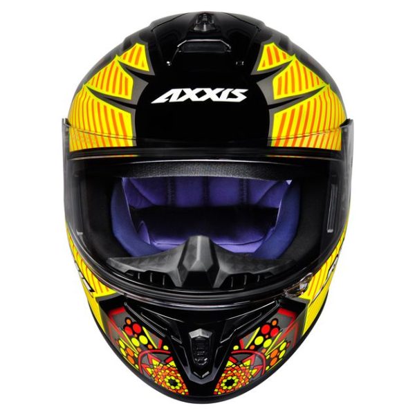 Capacete Axxis Draken Mystic Gloss Preto/Amarelo Tam 58 m - Image 8