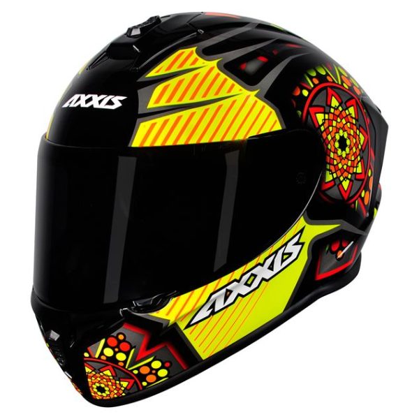 Capacete Axxis Draken Mystic Gloss Preto/Amarelo Tam 58 m - Image 9