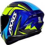 Capacete Axxis Draken Vector brilho Azul/Amarelo Tam.54xs - Image 2