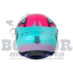 Capacete Axxis Draken Dekers Fosco Azul Tiffany/Rosa 56s - Image 8