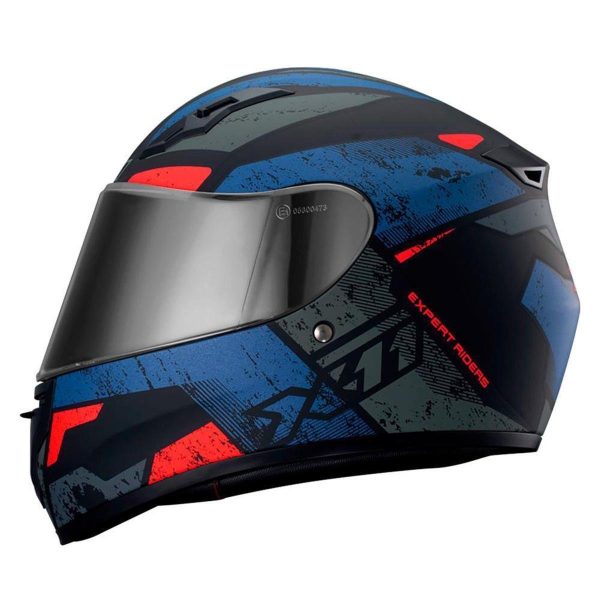 Capacete x11 Trust Pro Ballads c/Viseira Extra Azul/Laranja 58 - Image 2