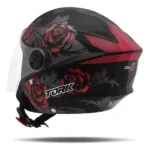 Capacete Tork New Liberty Three Flowers Vermelho Fosco 60 - Image 4