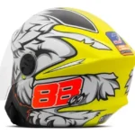Capacete Tork New Liberty Three GP88 56 Amarelo fosco - Image 2