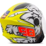 Capacete Tork New Liberty Three GP88 56 Amarelo fosco - Image 4