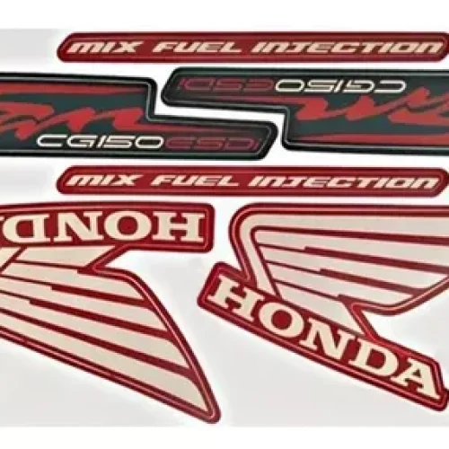 Kit Adesivos Honda Fan 150 Esdi 2013 vermelha